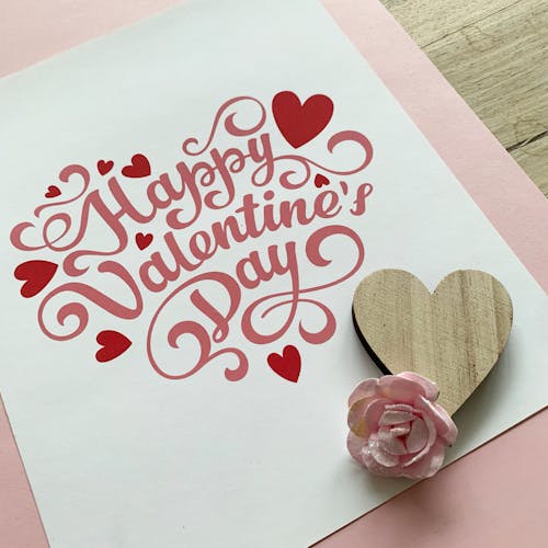 Free Close up of a Valentines Day Card Stock Photo