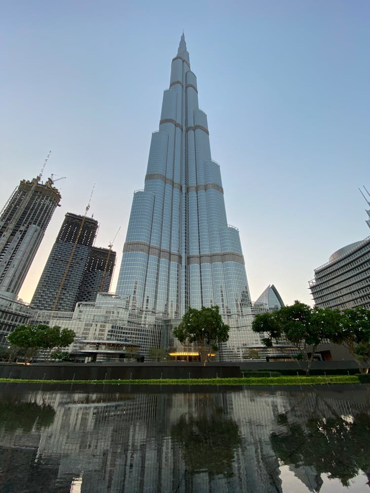 Burj Khalifa Under Blue Sky