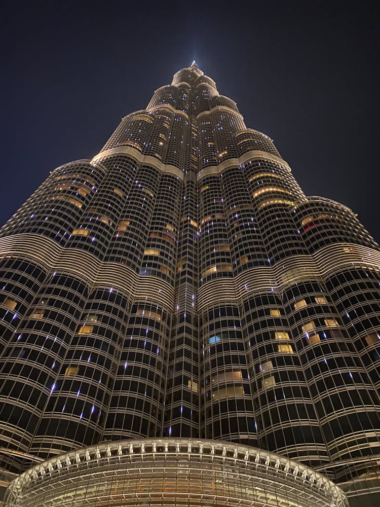 Illuminated Burj Khalifa During Night Time