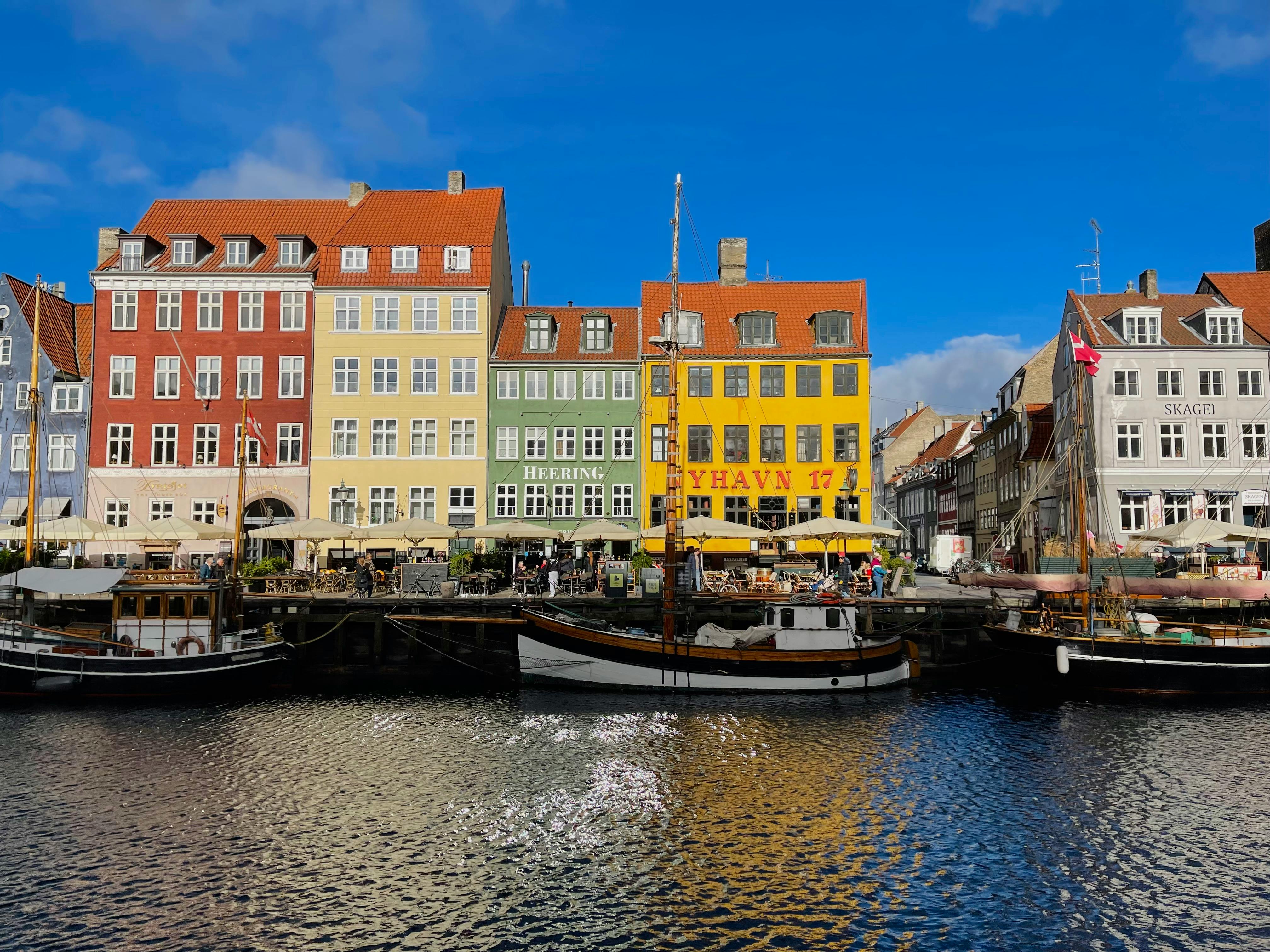 Free Colorful Buildings on the North Side of Nyhavn Stock Photo