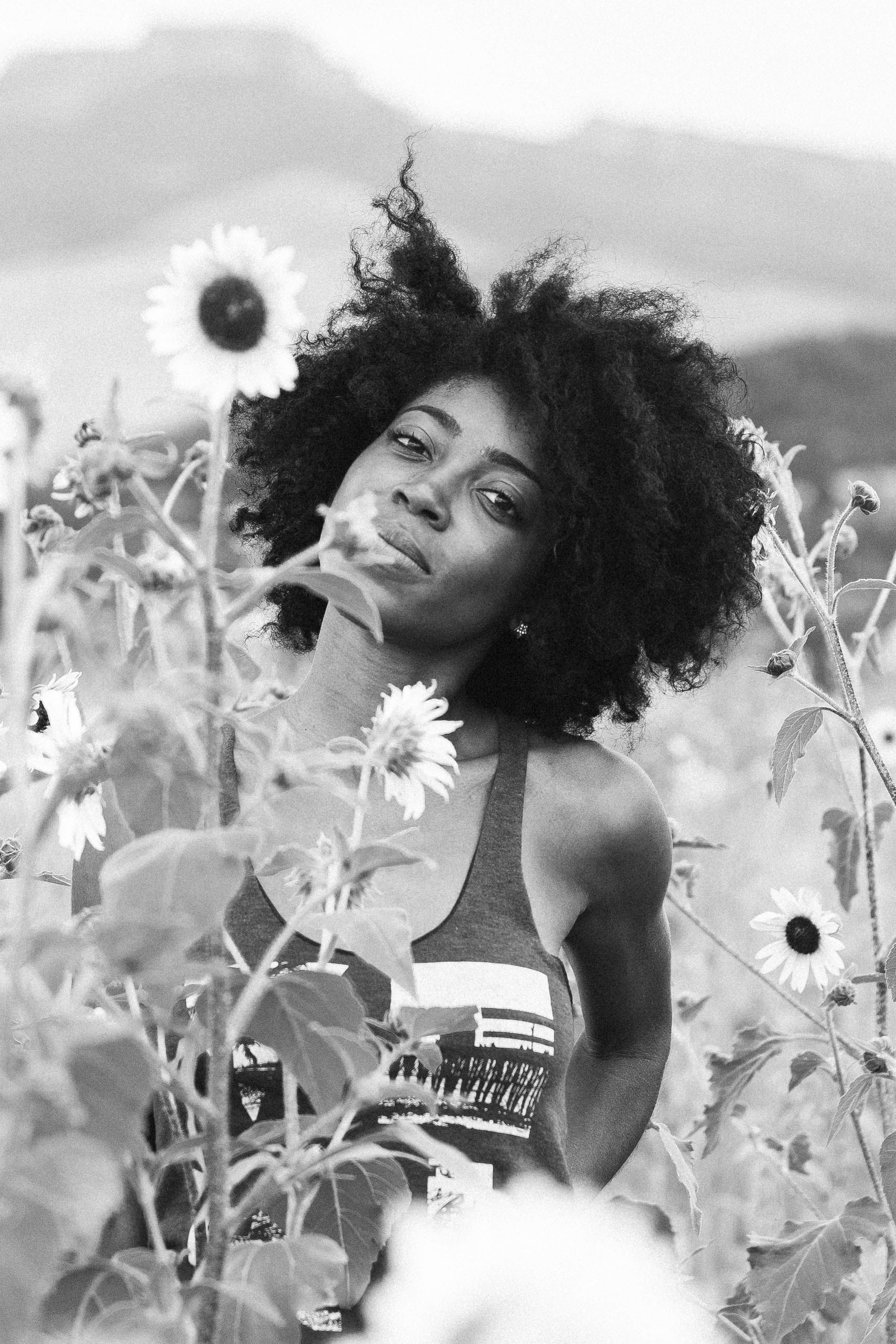 A Woman Standing in the Sunflower Field · Free Stock Photo