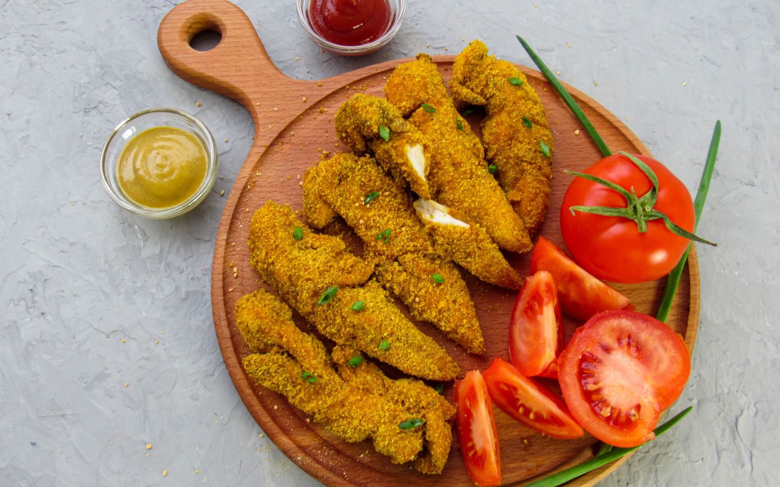 Foto de Tiras de frango crocantes na air fryer