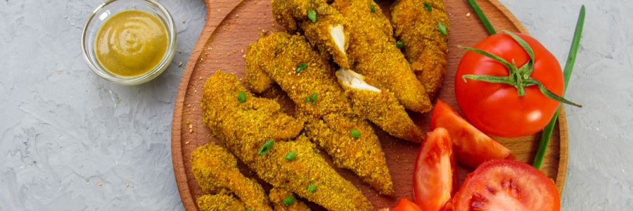 Foto de Tiras de frango crocantes na air fryer