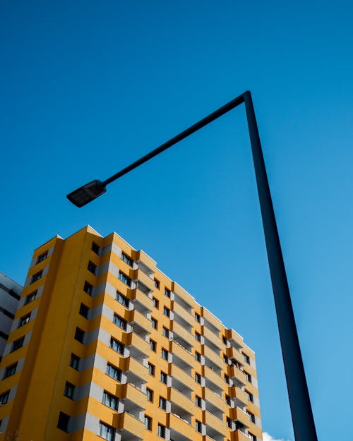 Yellow Building under Blue Sky