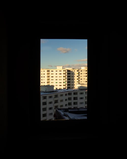 Apartment Buildings in Berlin, Germany Seen From Window
