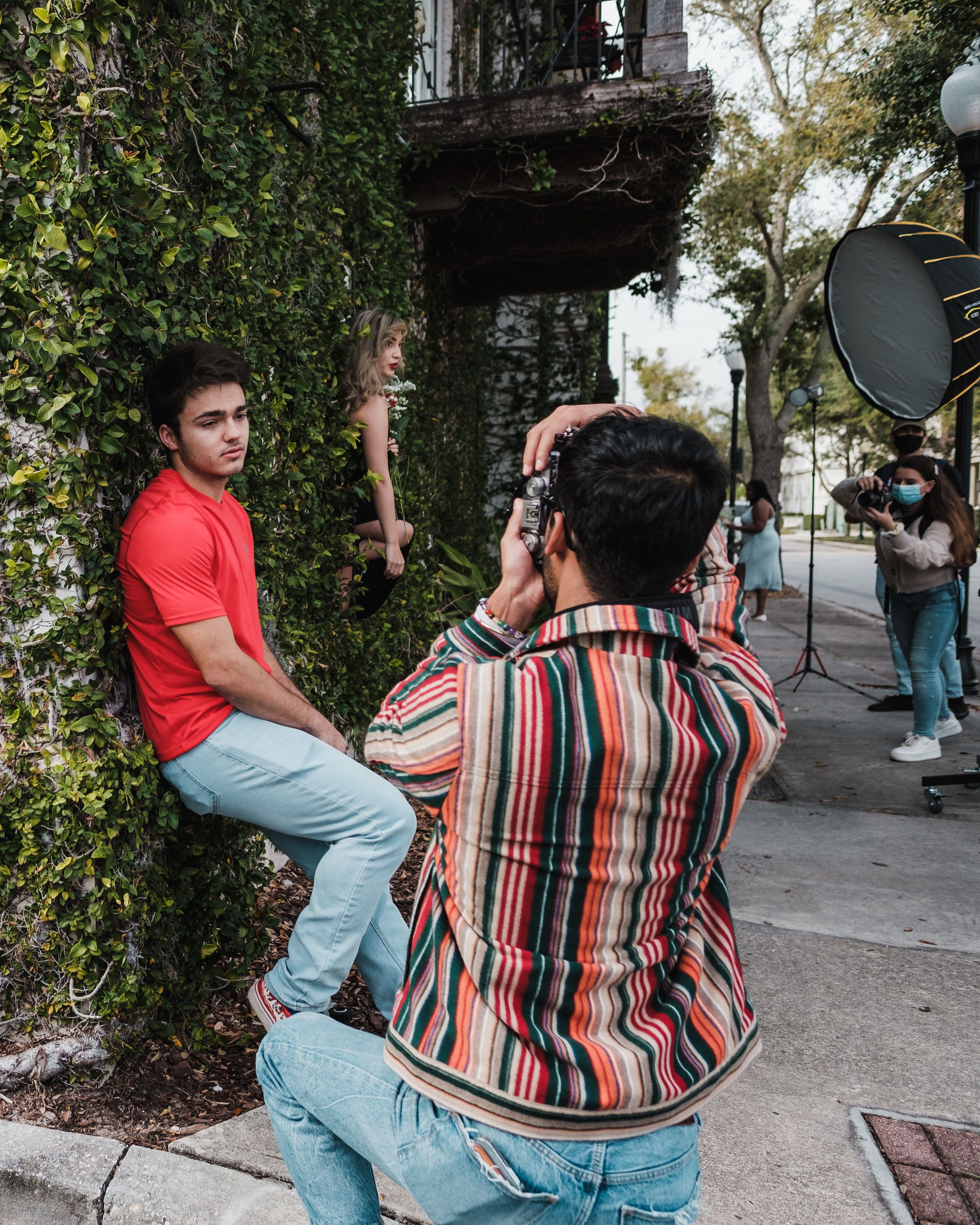 Vibrant street photoshoot capturing diverse styles in Orlando, Florida.