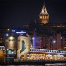 View of the Galata Tower at Night