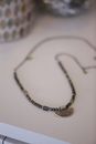 Silver Pendant in Beaded Necklace