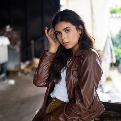 Brown Leather Moto Jacket