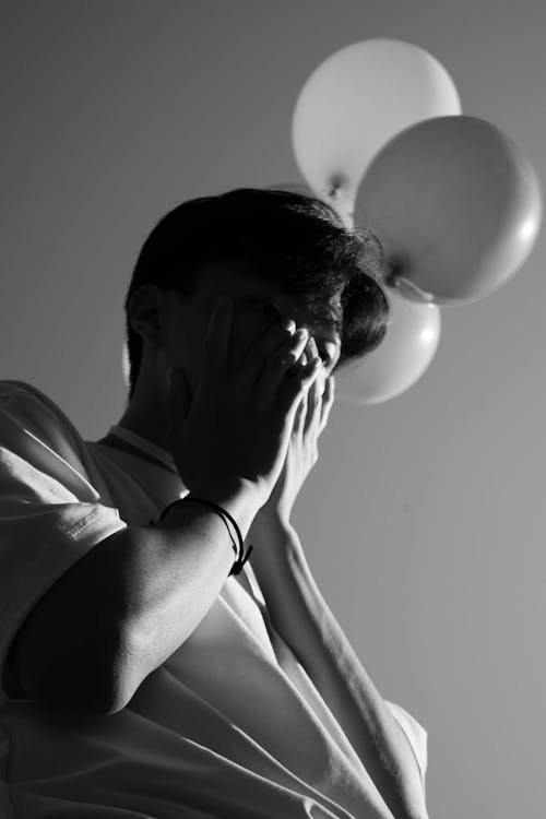 Základová fotografie zdarma na téma balóny, černobílý, jednobarevný