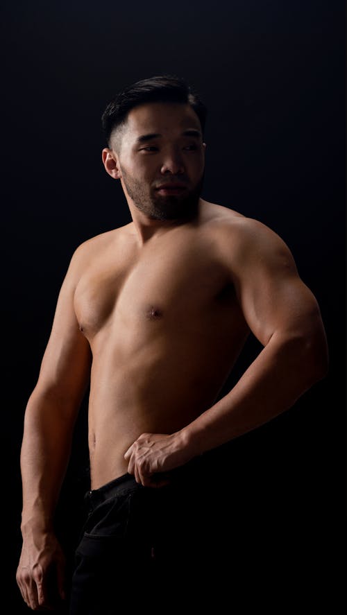 Muscular Man Posing Shirtless