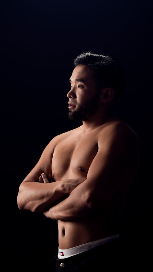Portrait of a Shirtless Man