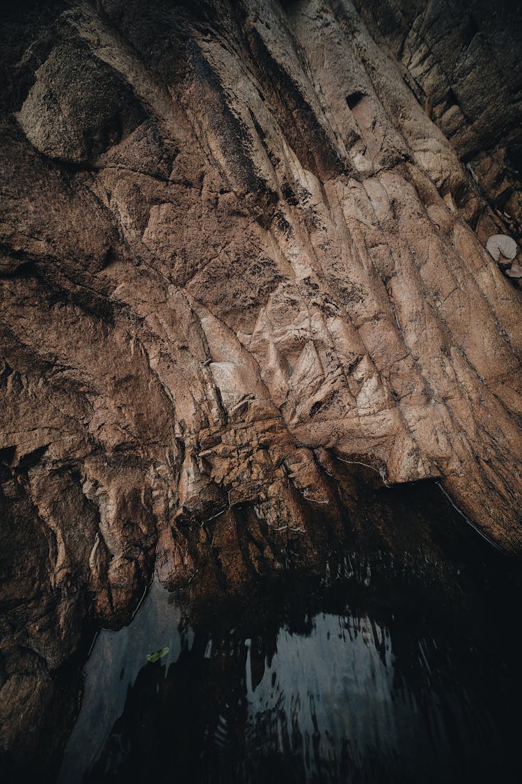 Rock Wall In Cave