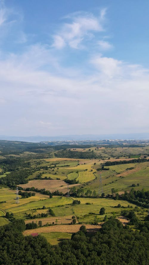 Birds Eye View of a Countryside in Turkey