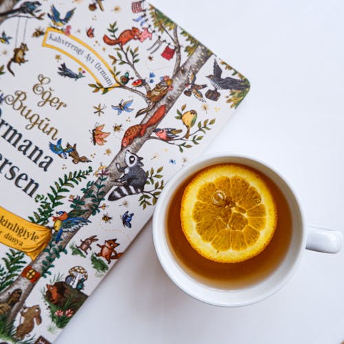 Gratis lagerfoto af appelsinjuice, bog, Citrus Lagerfoto