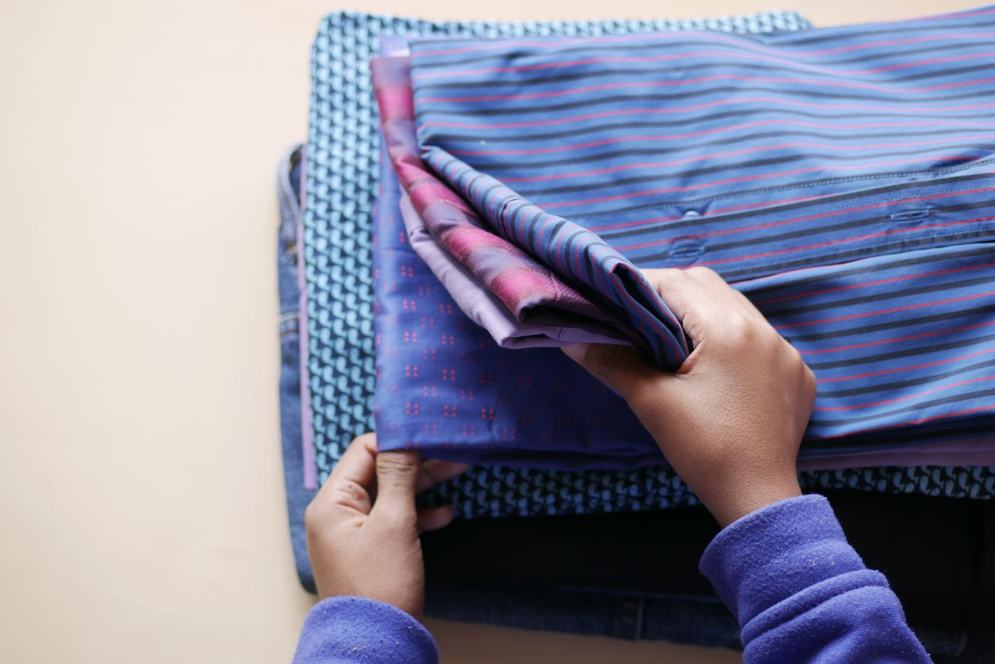 Linge plié à la main