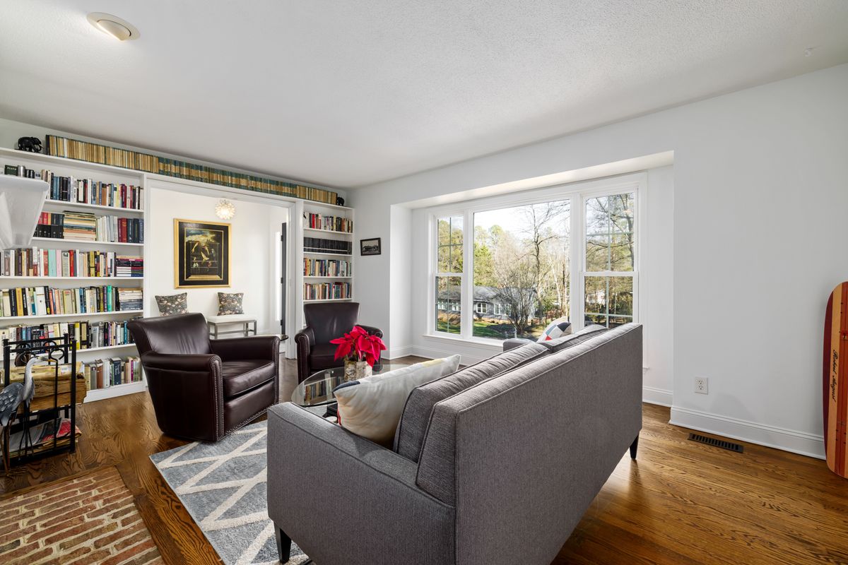 Ready-made upholstered storage bench under a window