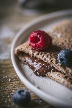 Chocolate Filled Crepe
