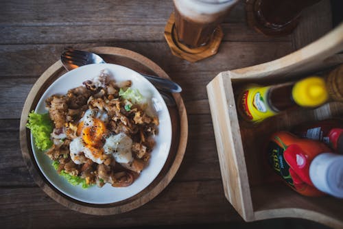 Free Delicious Dinner on a Plate  Stock Photo