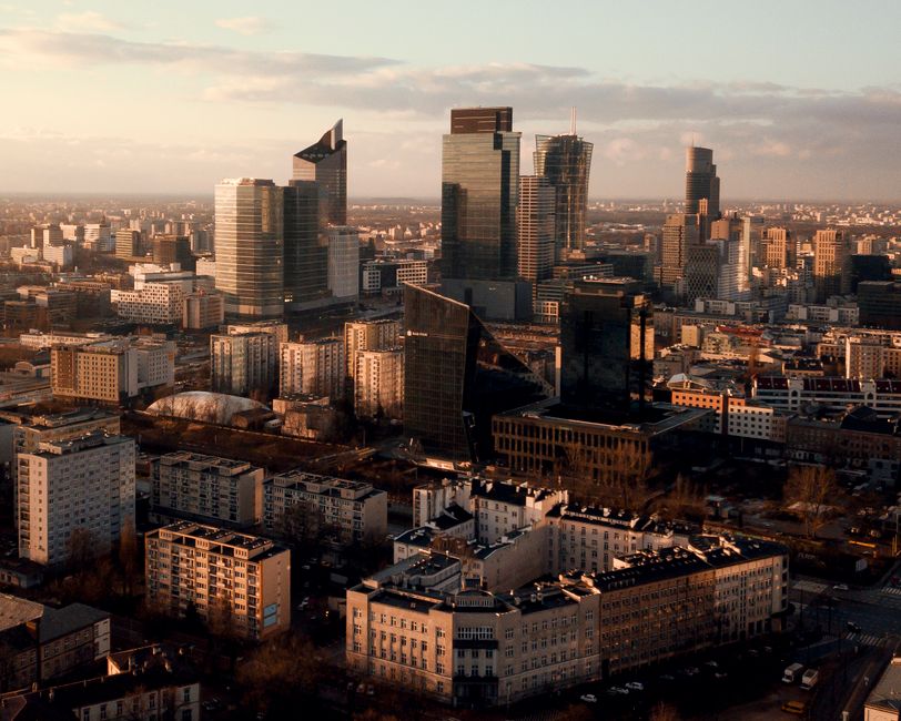 Warsaw - Scenic coastal city view with clear blue water