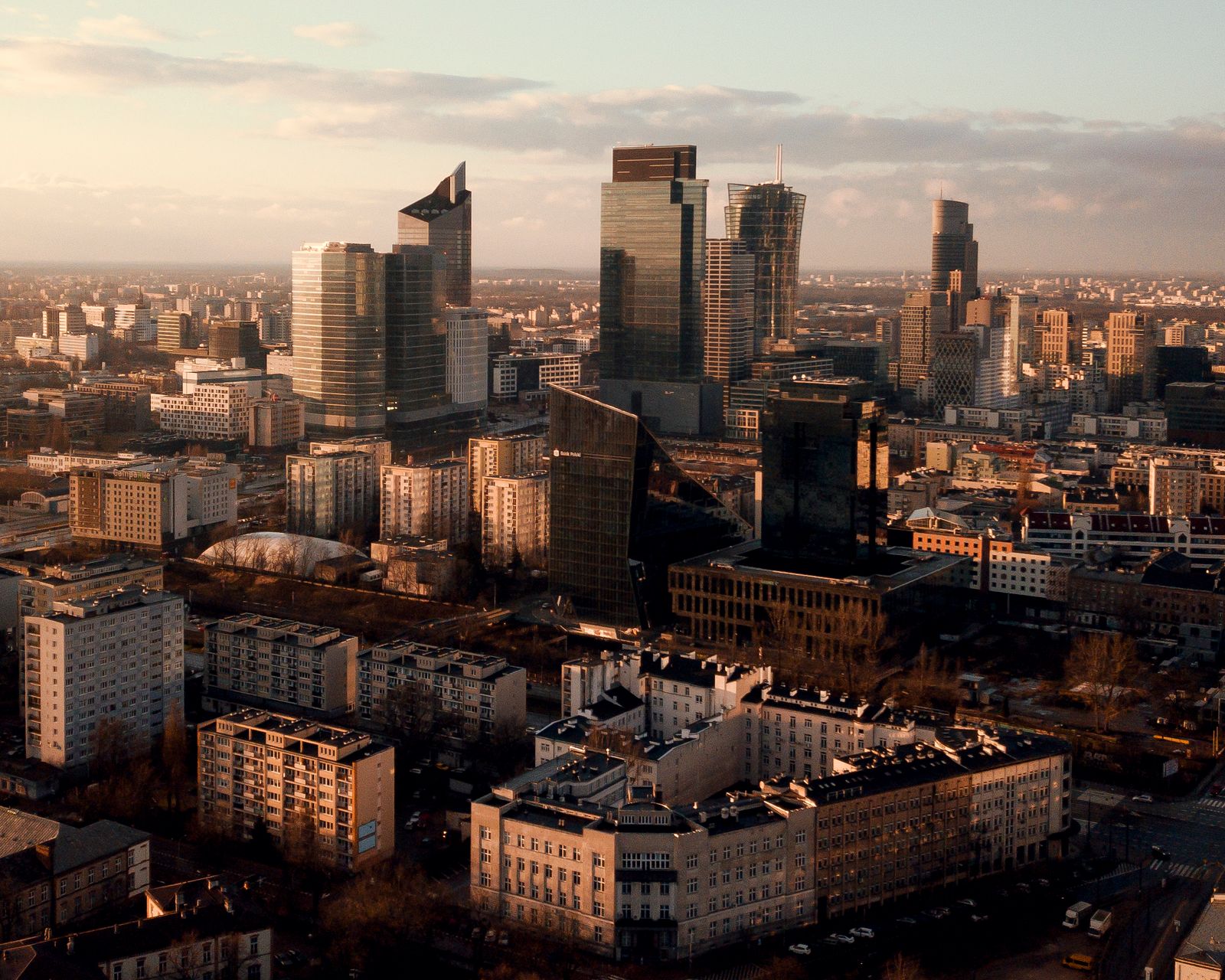 Warszawa z lotu ptaka