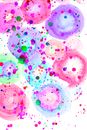 Green Purple and Pink Abstract Painting