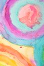 Pink Yellow and Blue Abstract Painting