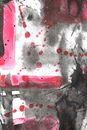 Red and White Abstract Painting