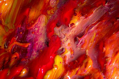 Red and Yellow Abstract Painting