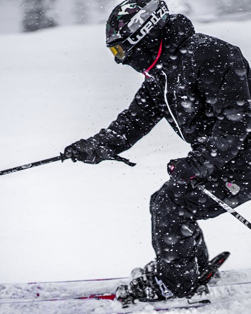 Free Photo of a Person Skiing Stock Photo