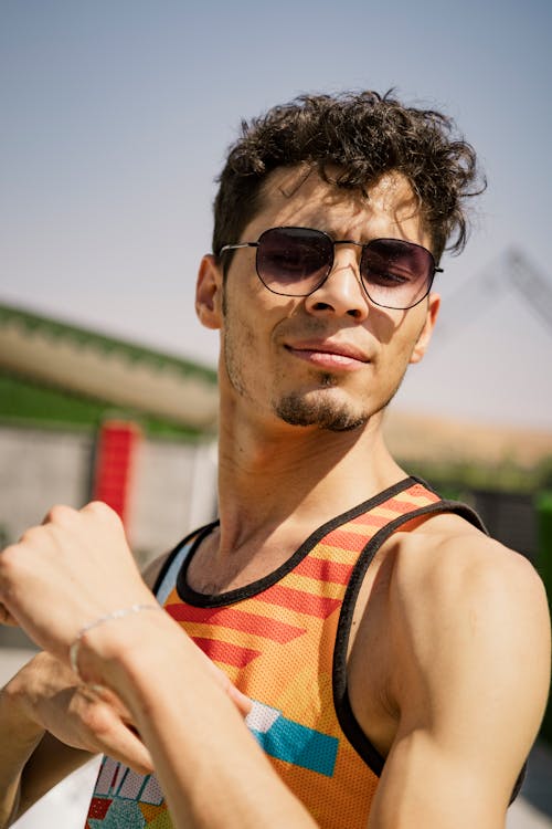 Portrait of a Man Wearing Sunglasses