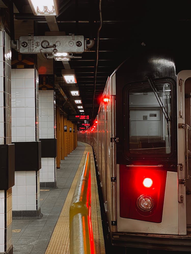 A Train In An Empty Platform