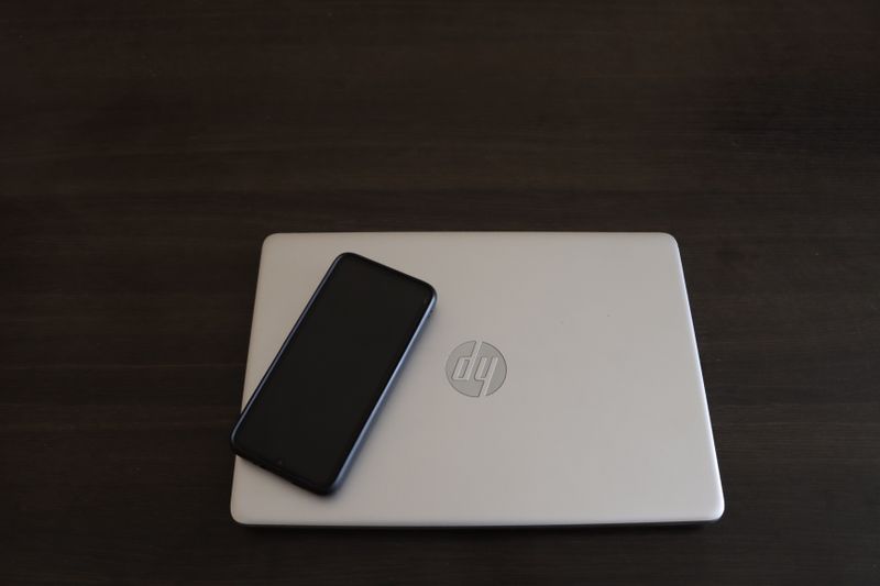 Close-up of a business laptop computer