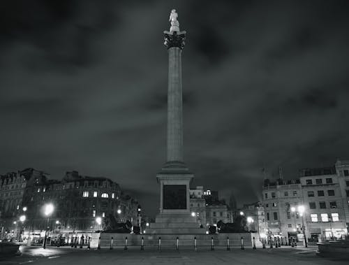 Low Angle Shot of a Statue in Trafalgar Square