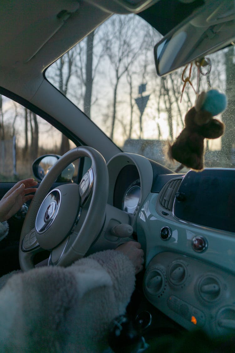 Woman Driving A Car