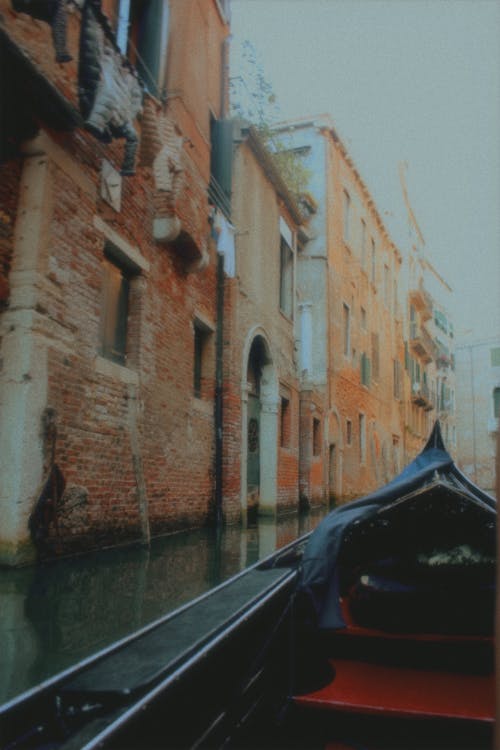 Buildings behind Gondola in Venice 