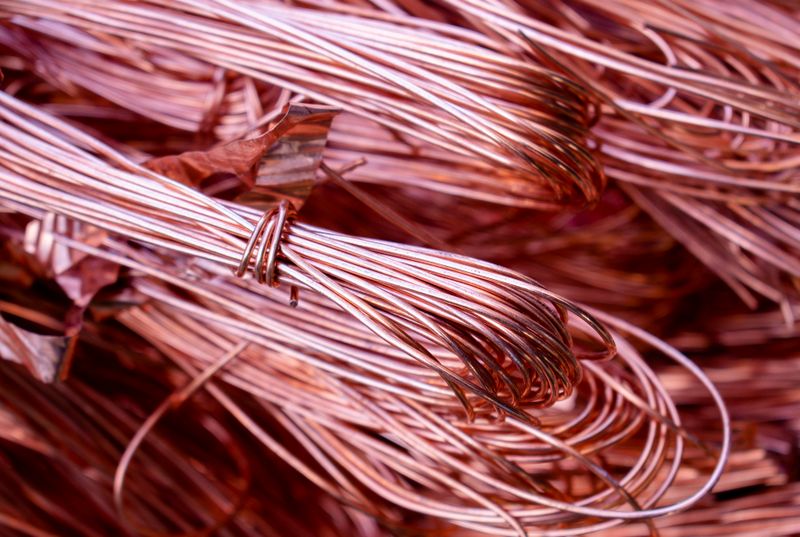 Strands of fine copper wire