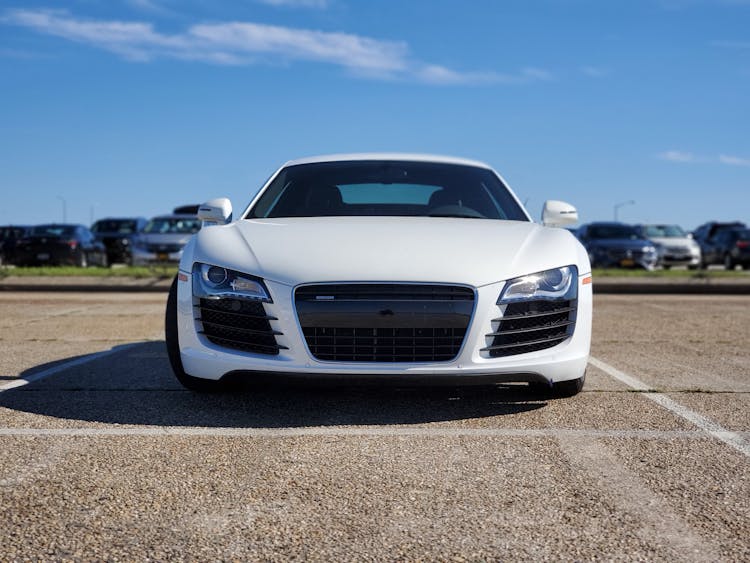 Parked White Audi