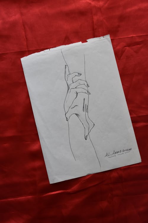 Drawing of Hands Together 