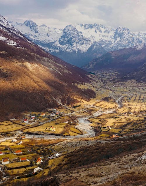 River in Valley in Mountains