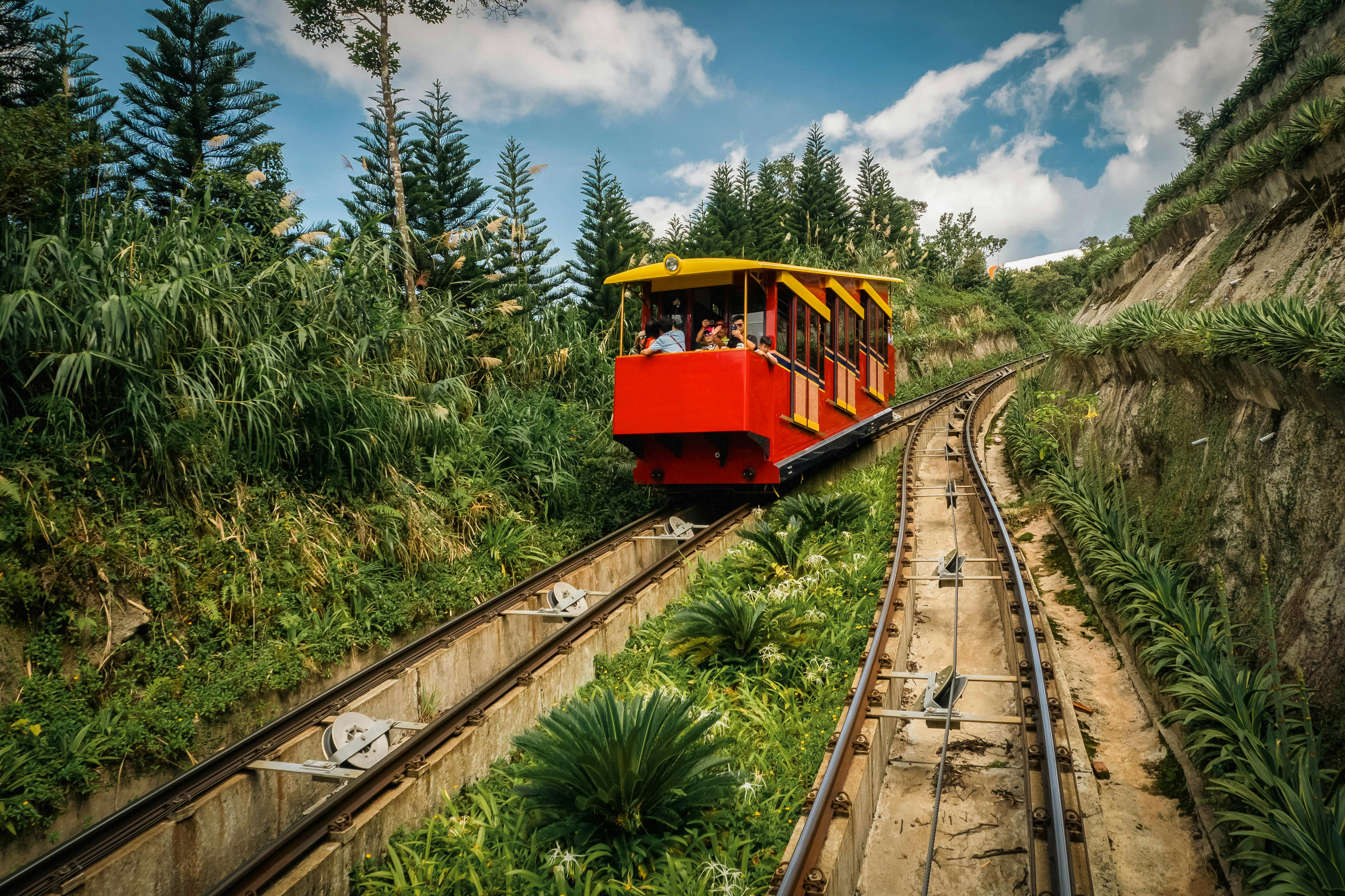Free A Funicular in Ba Na Hills, Vietnam Stock Photo