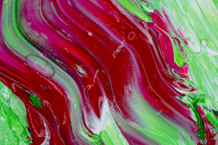 Close Up Shot Of An Abstract Painting