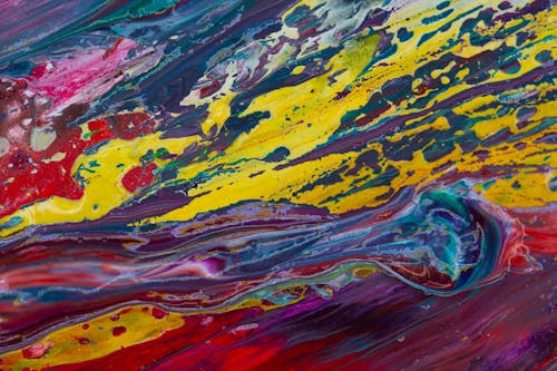 Close-up Shot of Abstract Painting