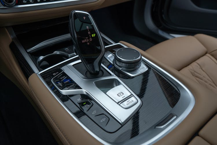 Close-up Of Gear Shift Levers Of A Car