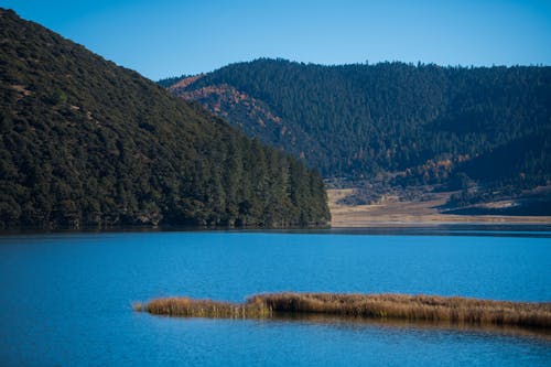 デスクトップの背景, 山岳, 湖の無料の写真素材