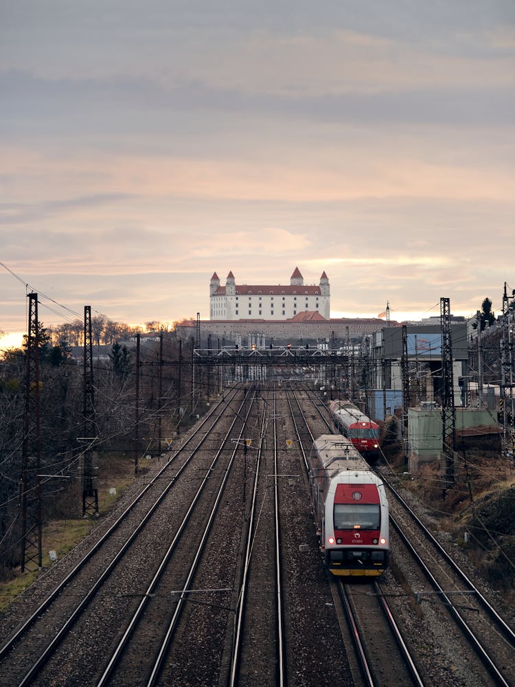 Train Approaching Train Station