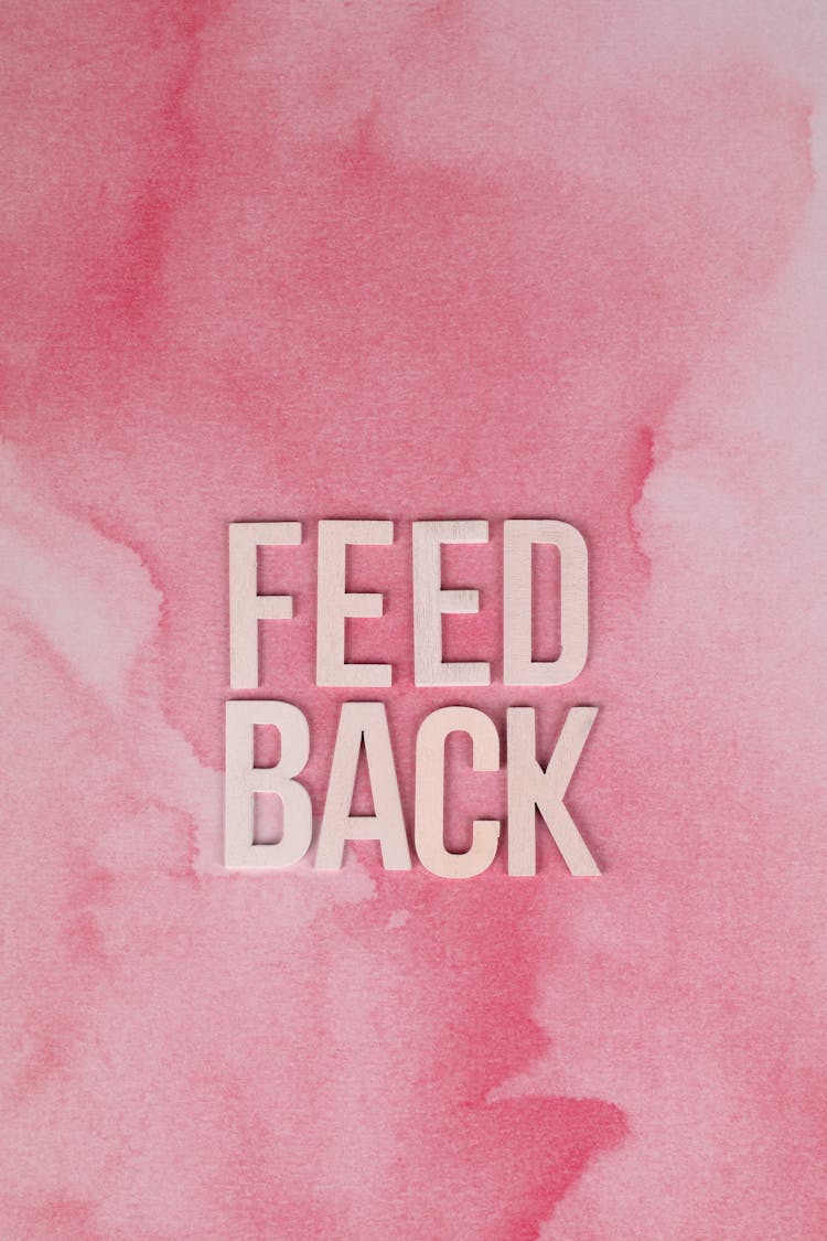 A Feedback Text With Pink Background