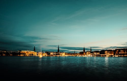 Free stock photo of architecture city, big city, city at night Stock Photo