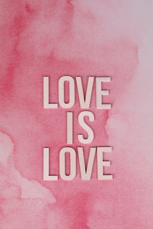 Free Immagine gratuita di l'amore è amore, lettere, sfondo rosa Stock Photo