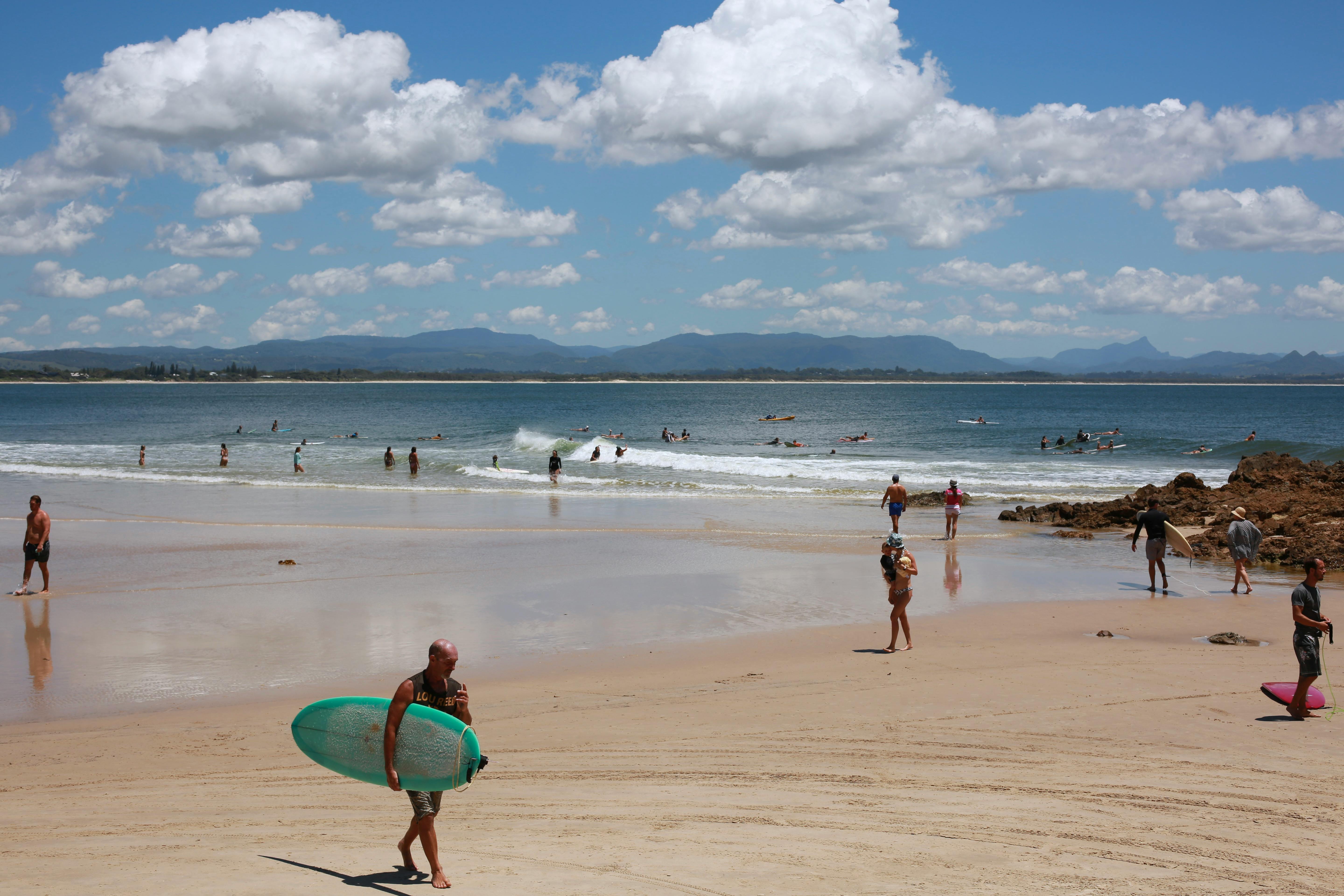Elsa Pataky and family surfing in Australia - elsa pataky